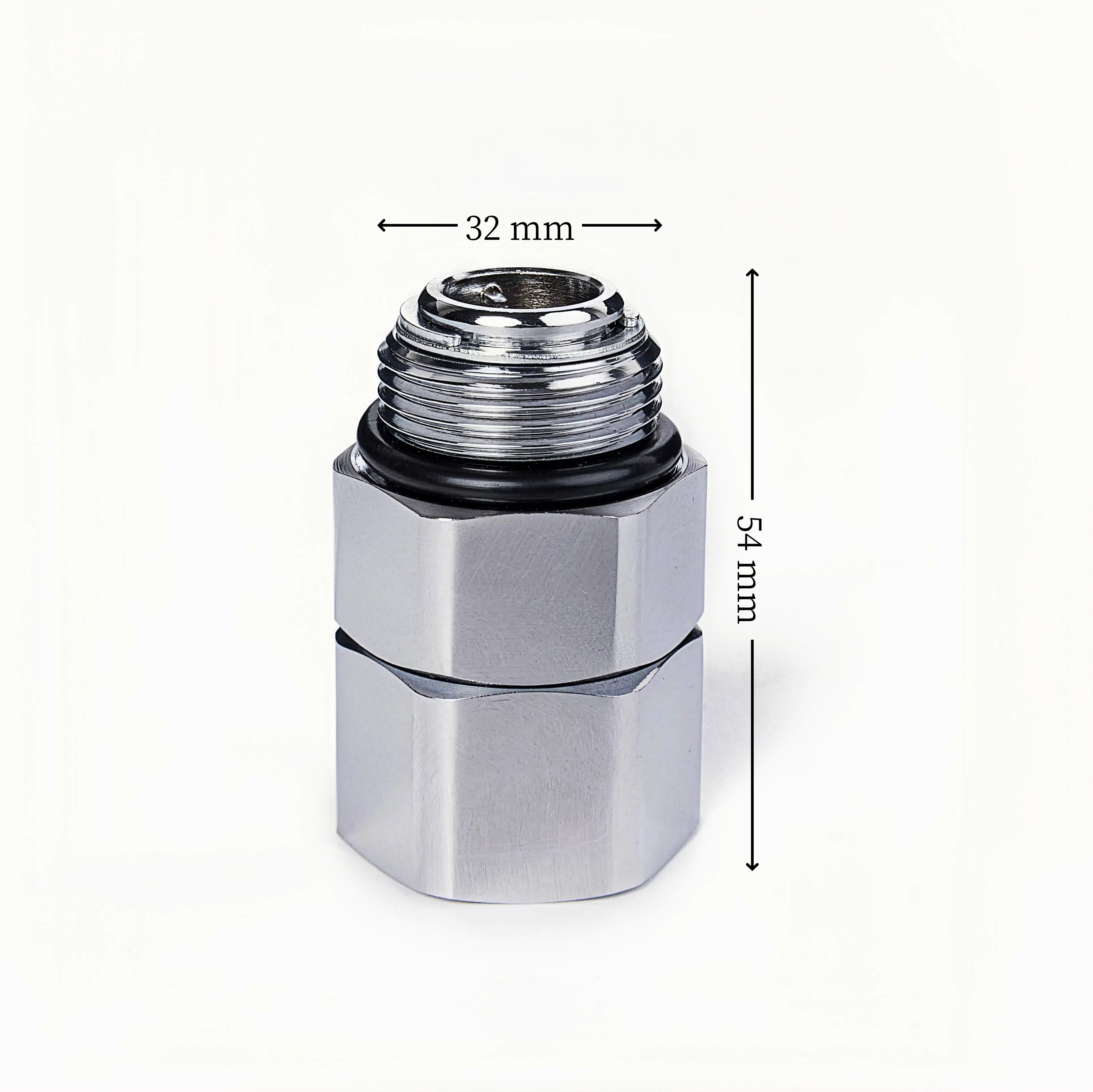 Fuel nozzle joint fitting straight swivel 3/4" 360° free rotation Thread outer diameter 26mm inner diameter 24mm Diameter: BSPP3/4" x 3/4" (20A) JSS-0090-20A