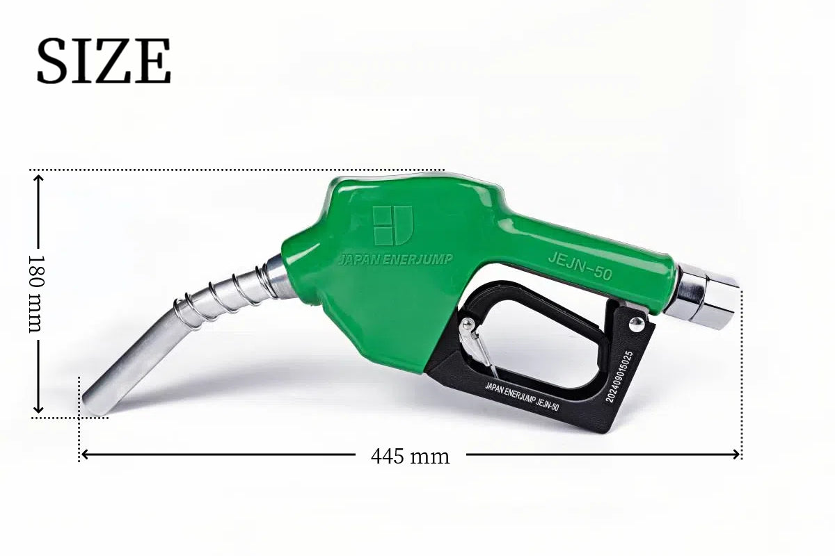 Fueling nozzle Automatic shutoff nozzle when tank is full Connection diameter 3/4" (20A) Can be used with gasoline, diesel, kerosene, and heavy oil A ★Straight swivel 3/4" (20A) SET-50RD-JSS20A