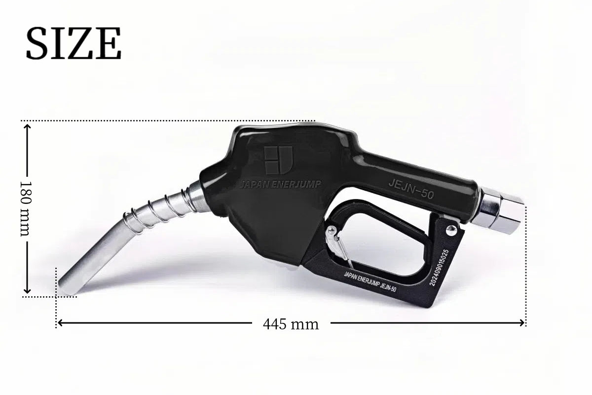 Fueling nozzle Automatic shutoff nozzle when tank is full Connection diameter 3/4" (20A) Can be used with gasoline, diesel, kerosene, and heavy oil A ★Straight swivel 3/4" (20A) SET-50RD-JSS20A