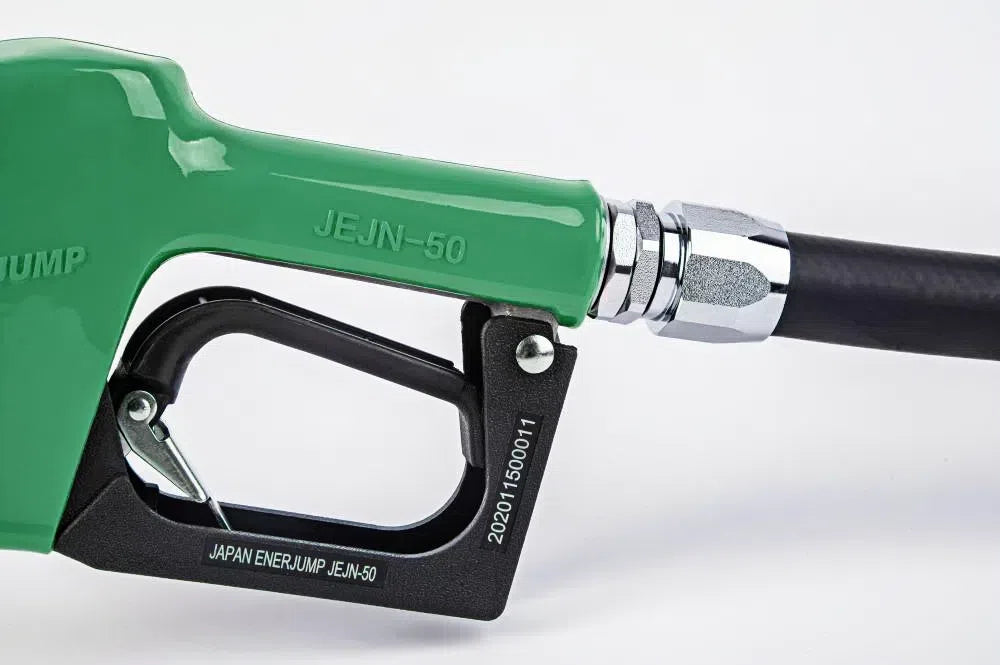 Fueling nozzle JEJN-50RD with automatic shutoff when full + 5m oil-resistant hose with anti-static straight swivel Can be used with gasoline, diesel, kerosene, and heavy oil A SET-50RD-JFH5M