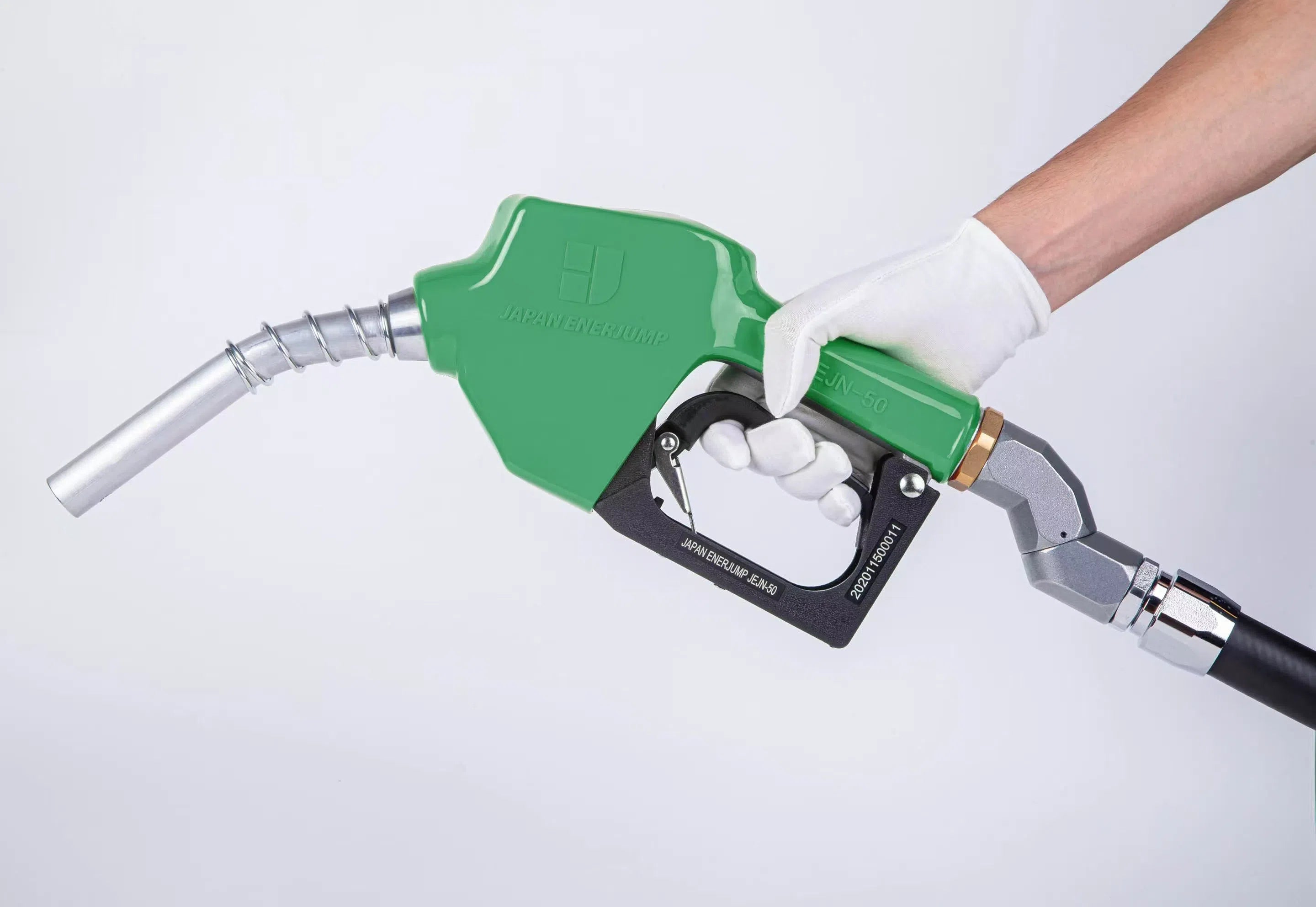 Fuel nozzle with automatic stop when full + 360° freely rotating 45° swivel 3/4" (20A) + anti-static oil-resistant hose 5m straight swivel SET-50RD-JFH5M45