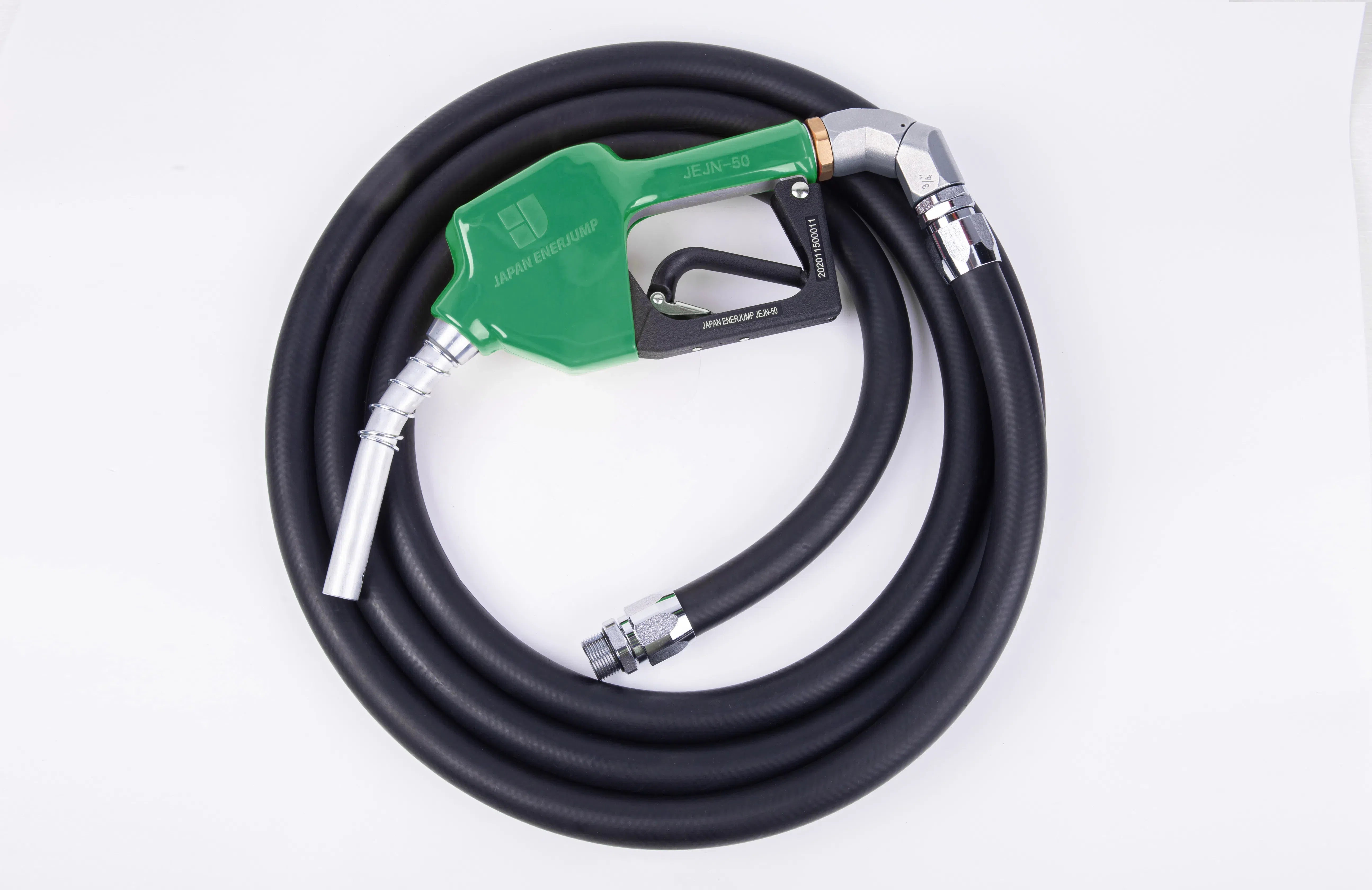 Fuel nozzle with automatic stop when full + 360° freely rotating 45° swivel 3/4" (20A) + anti-static oil-resistant hose 5m straight swivel SET-50RD-JFH5M45