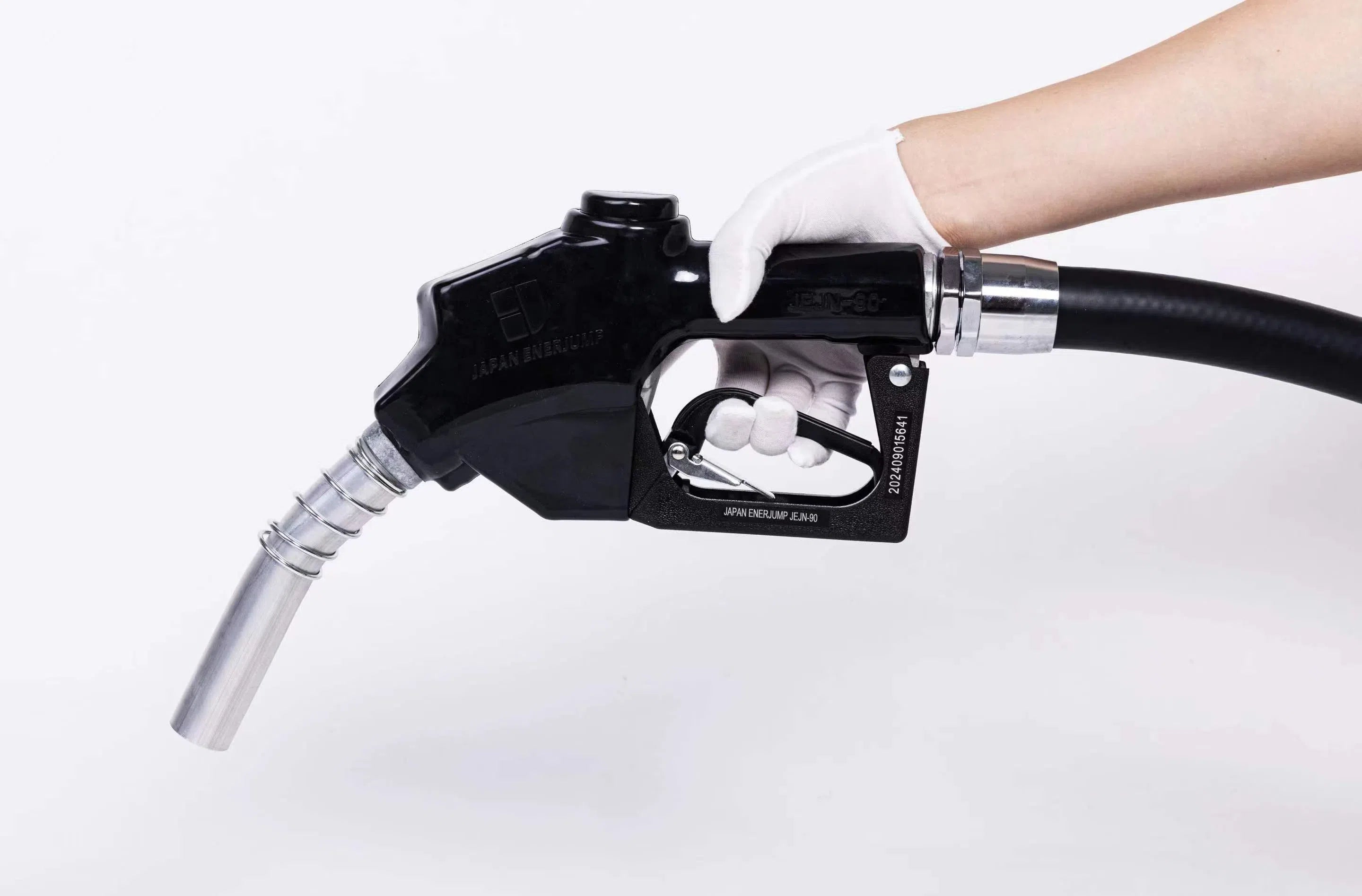 Fueling nozzle JEJN-50RD with automatic shutoff when full + 5m oil-resistant hose with anti-static straight swivel Can be used with gasoline, diesel, kerosene, and heavy oil A SET-50RD-JFH5M