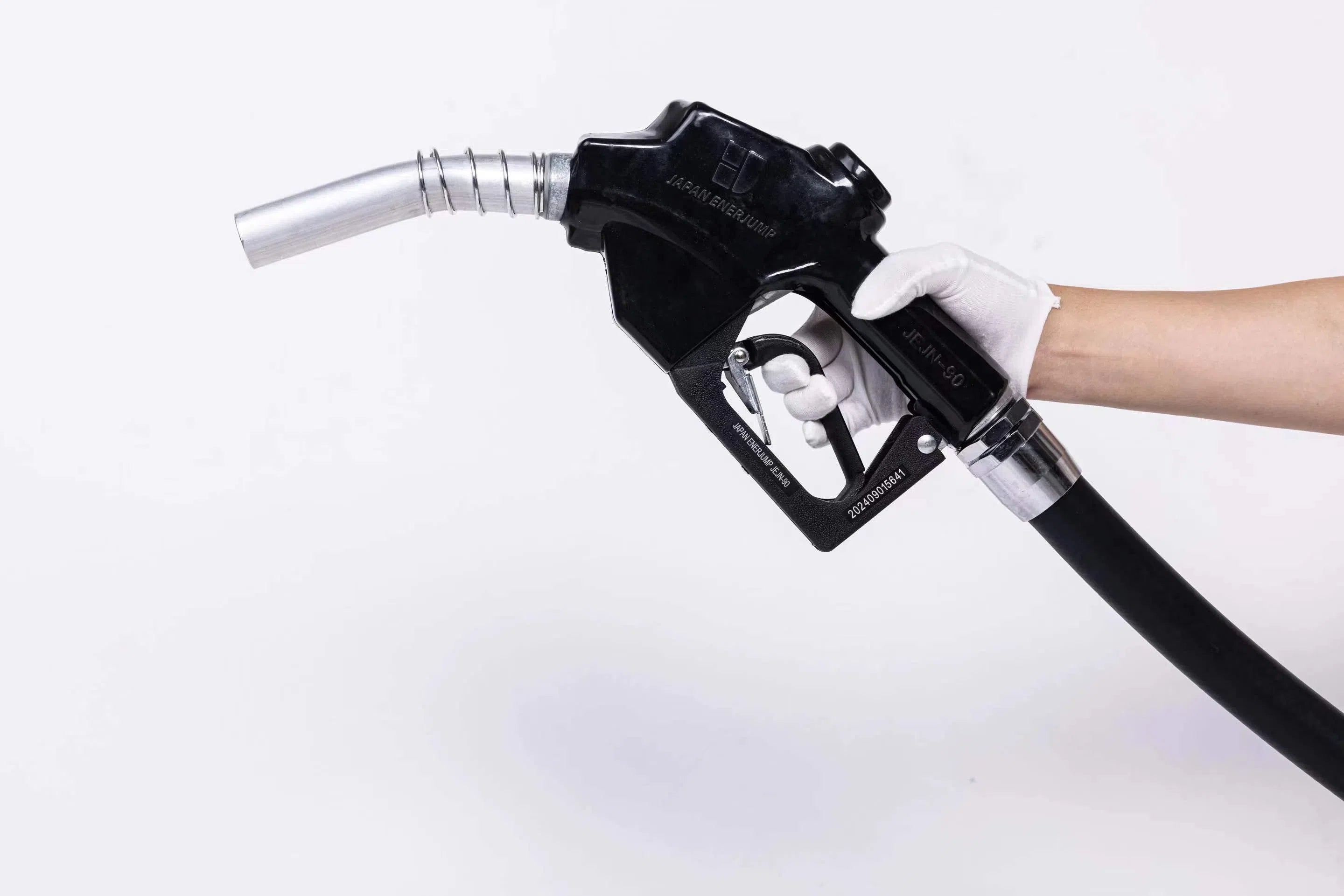 Fueling nozzle JEJN-50RD with automatic shutoff when full + 5m oil-resistant hose with anti-static straight swivel Can be used with gasoline, diesel, kerosene, and heavy oil A SET-50RD-JFH5M