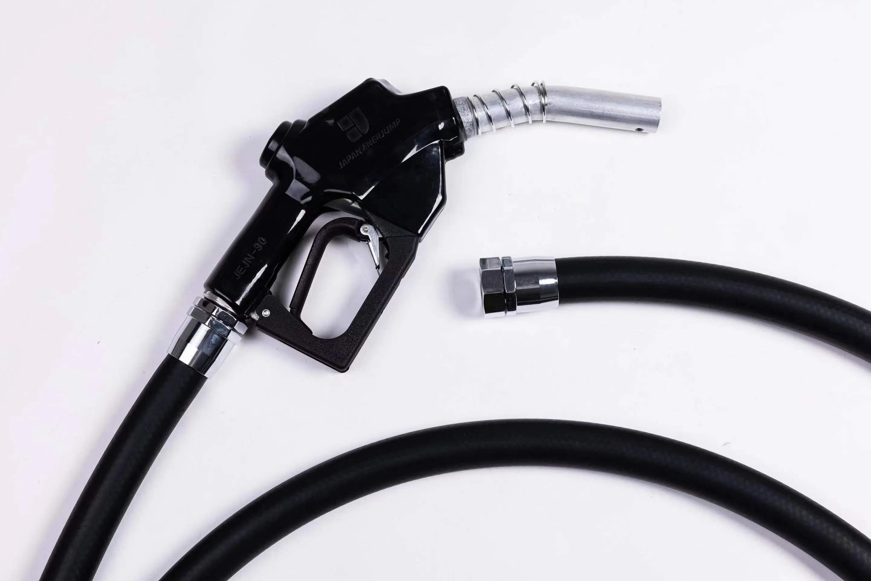 Fueling nozzle JEJN-50RD with automatic shutoff when full + 5m oil-resistant hose with anti-static straight swivel Can be used with gasoline, diesel, kerosene, and heavy oil A SET-50RD-JFH5M