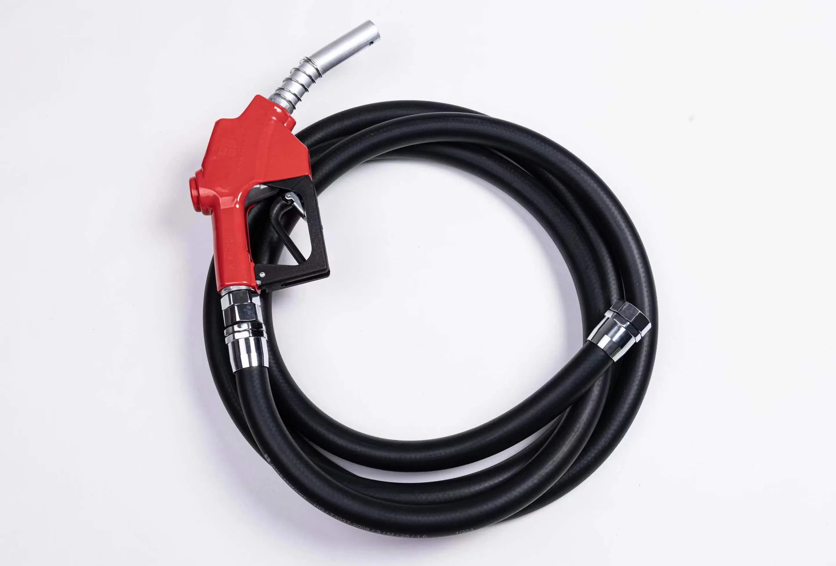Fueling nozzle JEJN-50RD with automatic shutoff when full + 5m oil-resistant hose with anti-static straight swivel Can be used with gasoline, diesel, kerosene, and heavy oil A SET-50RD-JFH5M
