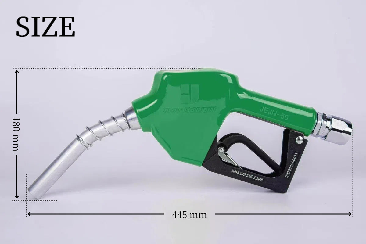 Fueling nozzle Automatic shutoff nozzle when tank is full Connection diameter 3/4" (20A) Can be used with gasoline, diesel, kerosene, and heavy oil A ★Straight swivel 3/4" (20A) SET-50RD-JSS20A