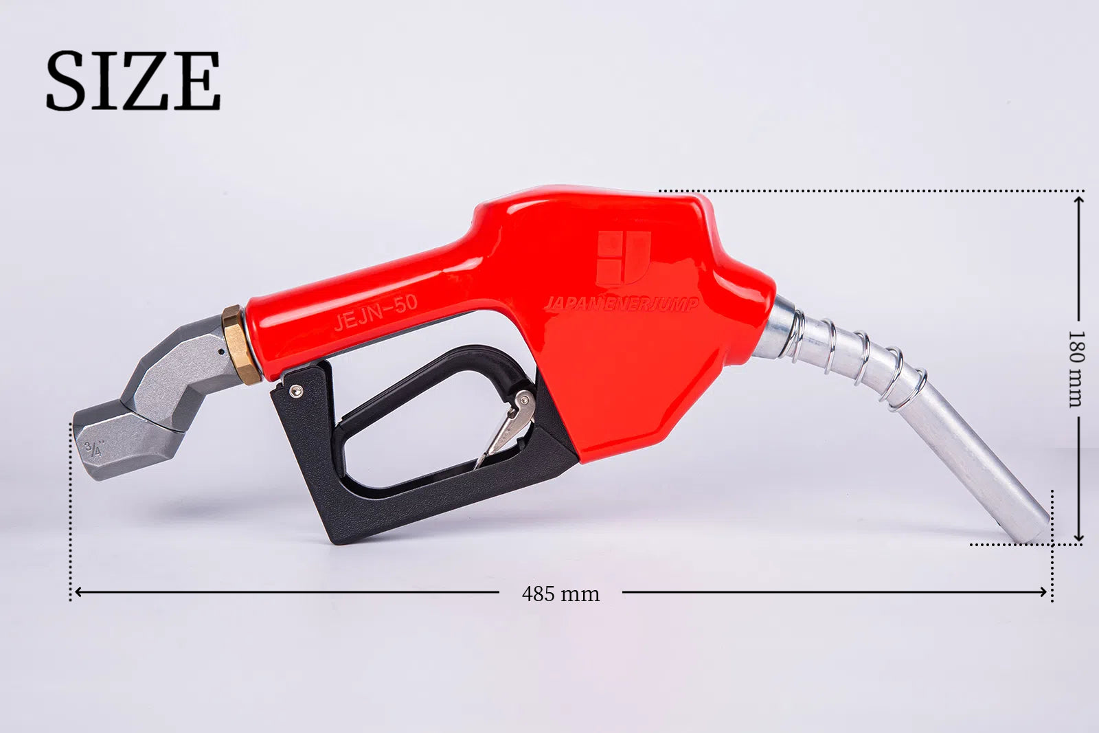 Fueling nozzle Automatic shutoff nozzle when tank is full Connection diameter 3/4" (20A) Can be used with gasoline, diesel, kerosene, and heavy oil A ★Straight swivel 3/4" (20A) SET-50RD-JSS20A