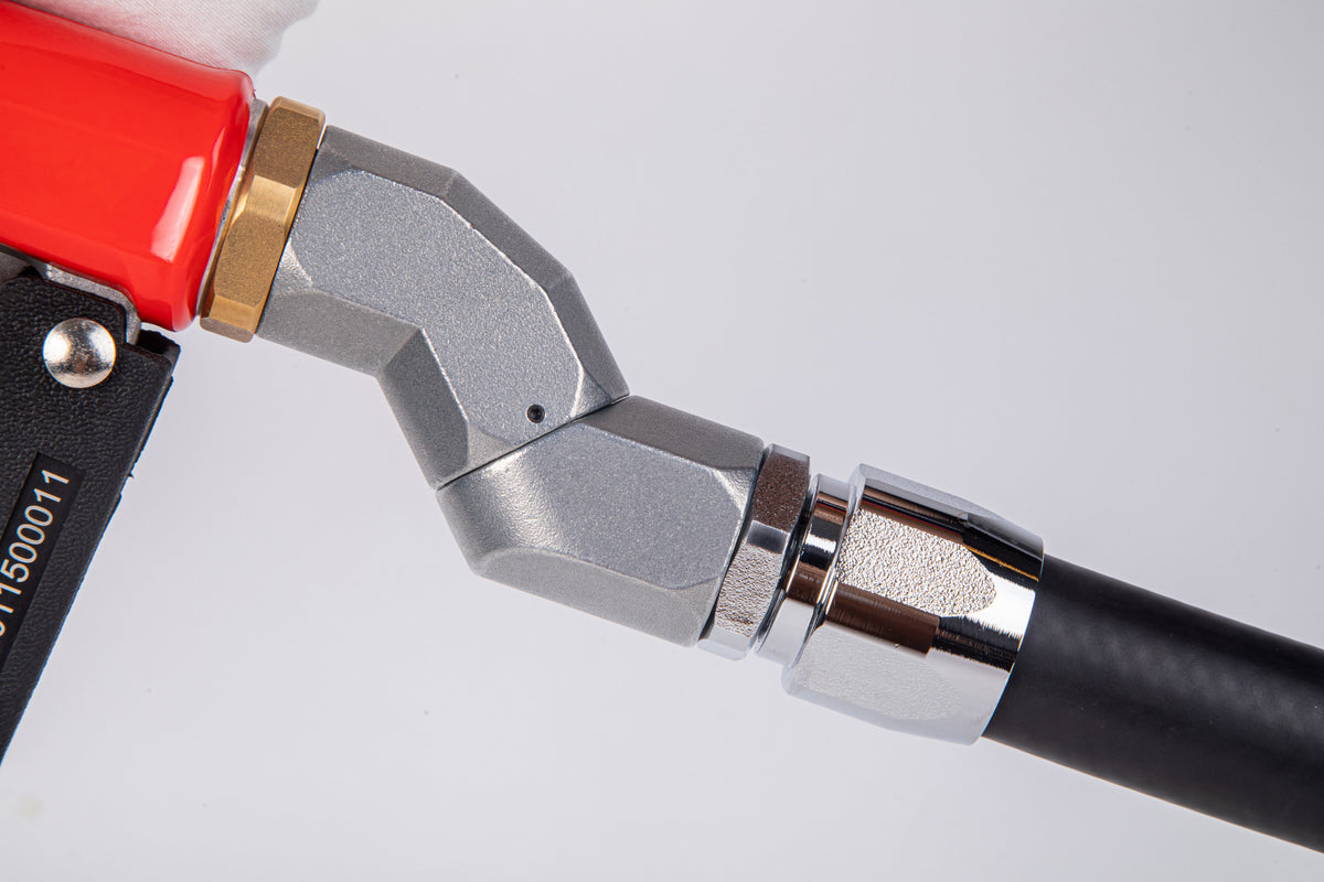 Fuel nozzle with automatic stop when full + 360° freely rotating 45° swivel 3/4" (20A) + anti-static oil-resistant hose 5m straight swivel SET-50RD-JFH5M45