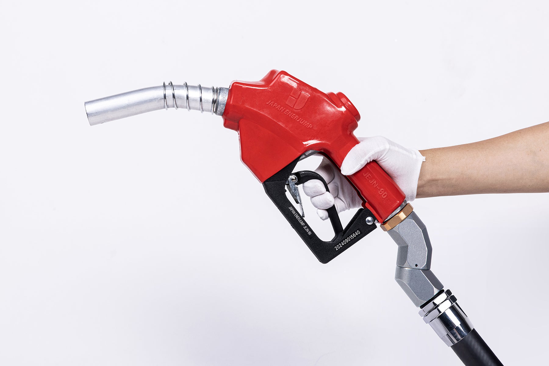 Fueling nozzle JEJN-50RD with automatic shutoff when full + 5m oil-resistant hose with anti-static straight swivel Can be used with gasoline, diesel, kerosene, and heavy oil A SET-50RD-JFH5M