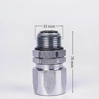 Fuel nozzle joint fitting straight swivel 1" 360° free rotation Thread outer diameter 33mm inner diameter 30mm Dimensions: BSPP1" x 1" (25A) JSS-0090-25A