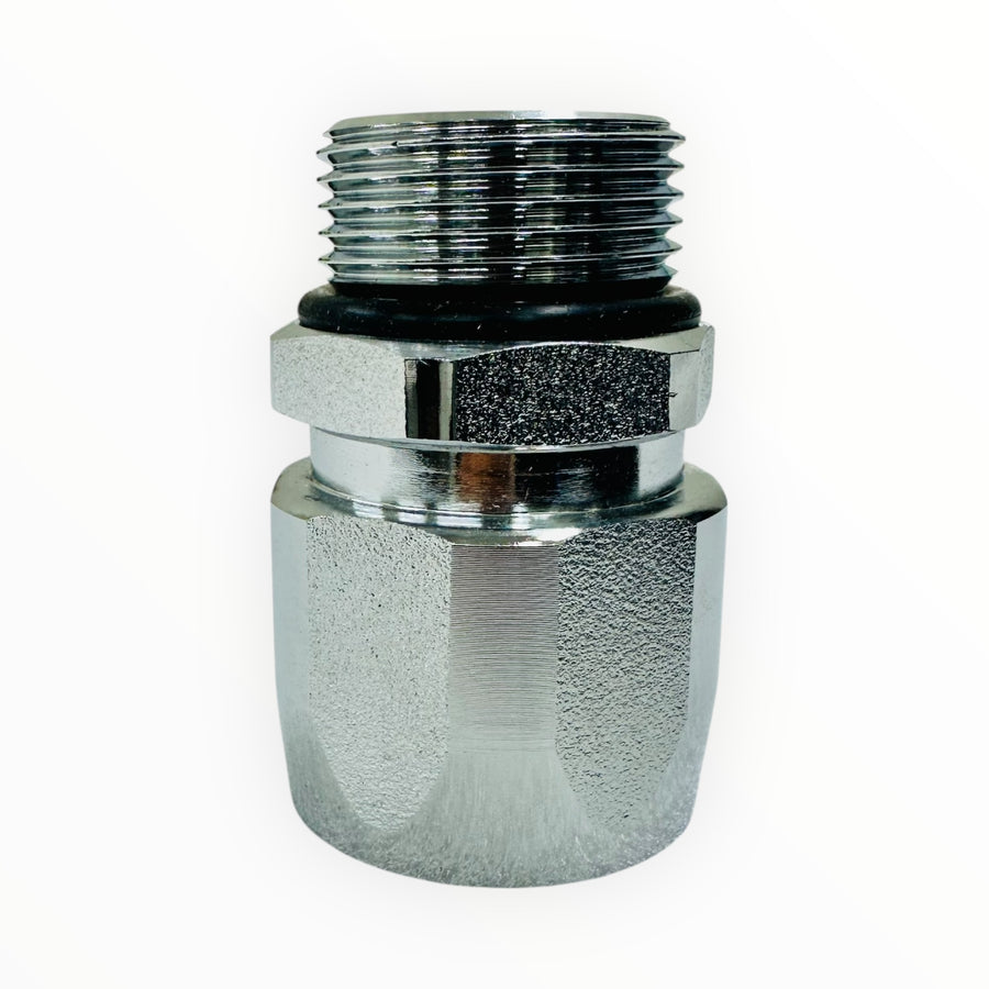 Fuel nozzle joint fitting straight swivel 3/4" 360° free rotation Thread outer diameter 26mm inner diameter 24mm Diameter: BSPP3/4" x 3/4" (20A) JSS-0090-20A