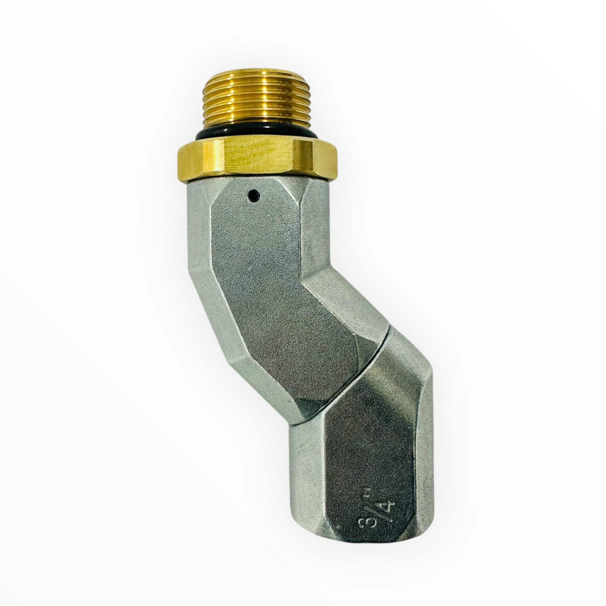 Joints, Fittings, 45° Swivel Joint, 3/4", Rotates freely 360°, Rotates on two axes, Screw outer diameter 26mm, Inner diameter 24mm, Caliber: BSPP3/4" x 3/4" (20A) JMS-0045-20A
