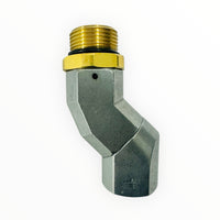 Joints Fittings 45° type Swivel joint 1" Rotates freely 360° Rotates on two axes Screw outer diameter 33mm Inner diameter 30mm Dimensions: BSPP1" x 1" (25A) JMS-0045-25A
