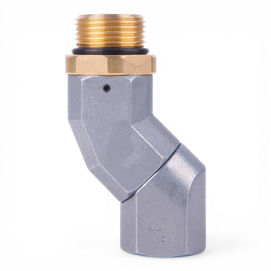 給油ホース用 45°角度付きスイベル 25A（1"）回転継手 JMS-0045-25A