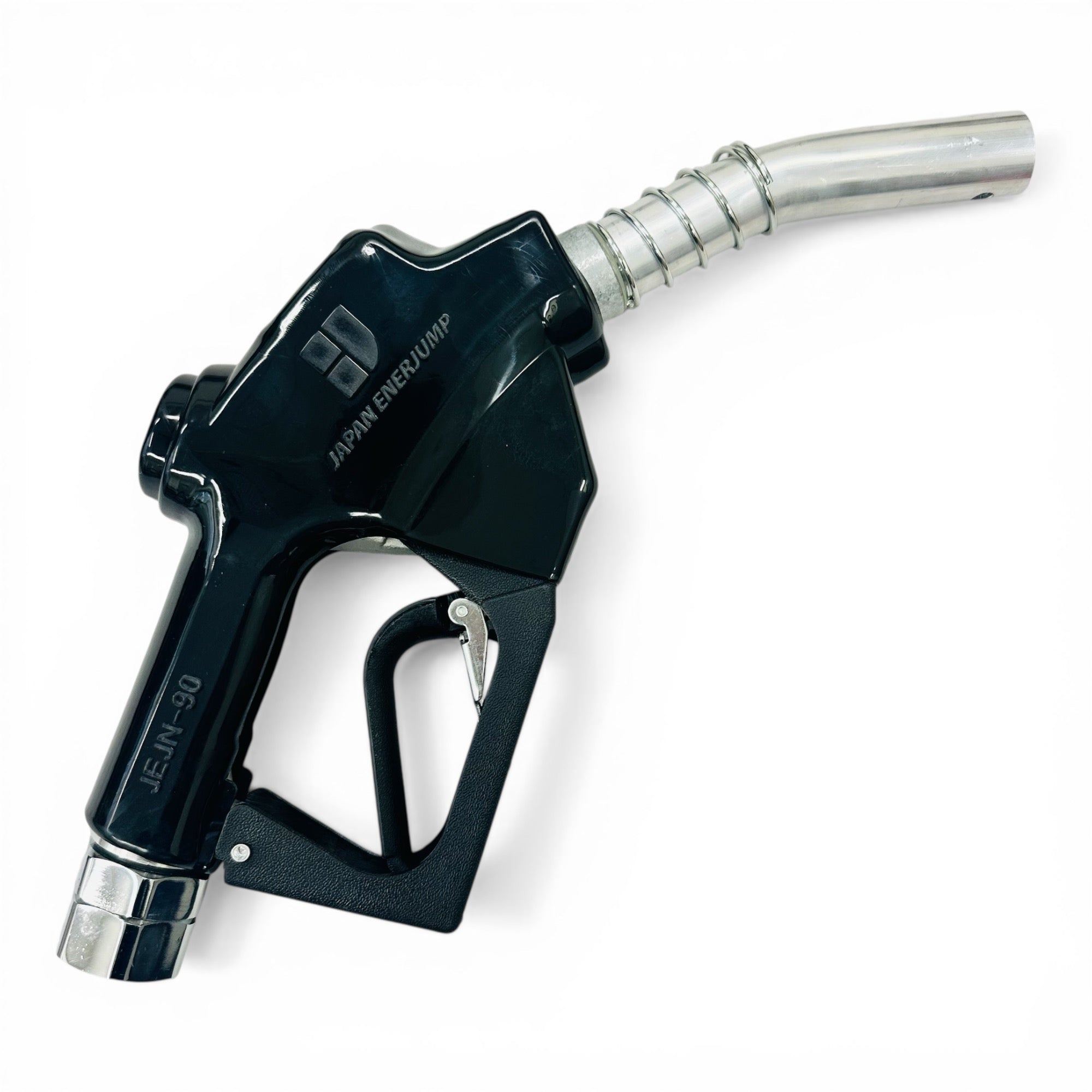 High-speed fuel nozzle Full tank automatic shutoff nozzle Connection diameter 1" (25A) Can be used with gasoline, diesel, kerosene, and heavy oil A ★Straight swivel included★ SET-90RD-JSS25A