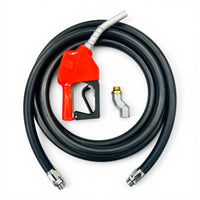 オートストップ給油ノズルセット 20A（3/4"）45°スイベル付 ホース5m付（オス×オス・赤）SET-50RD-JFH5M45